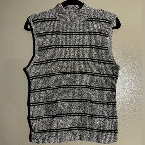 Vintage Reference Point New York Sleeveless Turtleneck Sweater Top Size XL